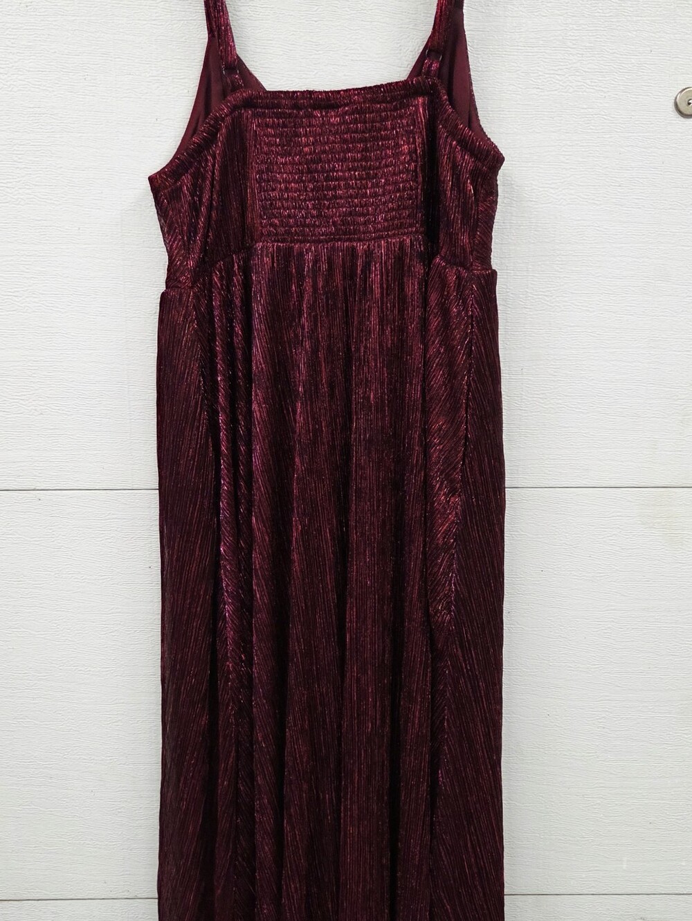 Torrid I Plus-Size Burgundy Sparkle Empire Midi Dress - Picture 5 of 7